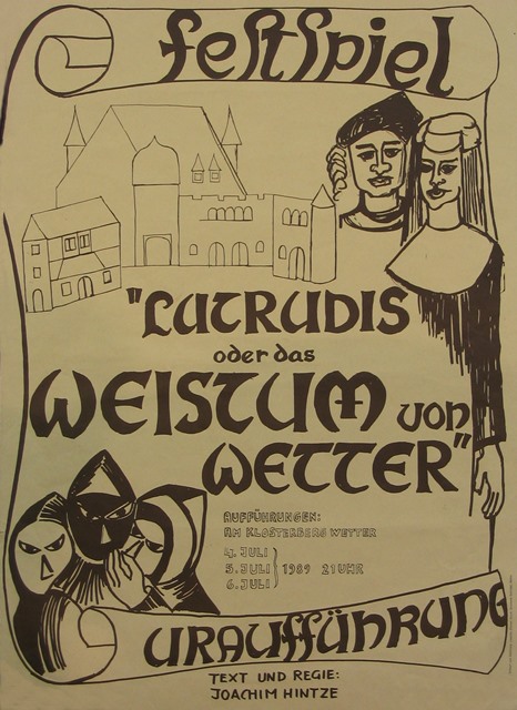 Plakat der Produktion Lutrudis oder das Weistum von Wetter