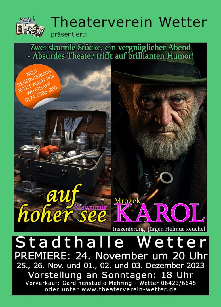 Plakat der Produktion Auf hoher See