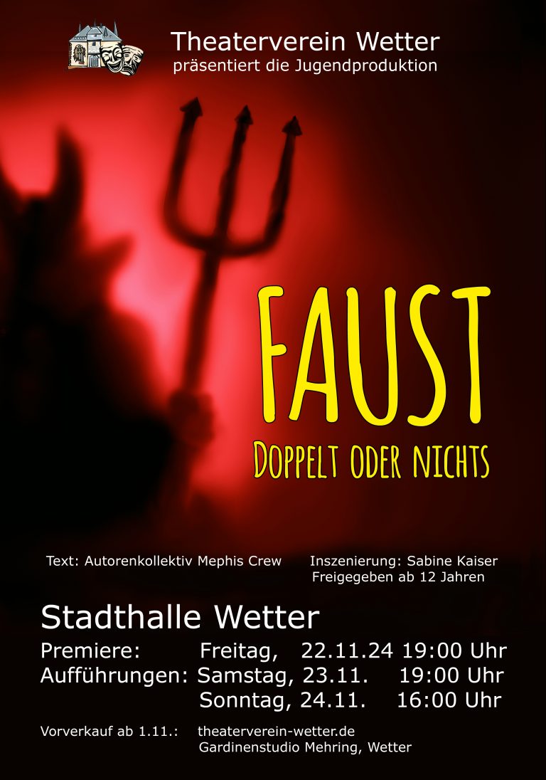 Plakat der Produktion Faust