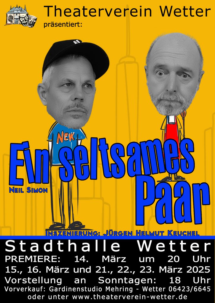 Plakat der Produktion Ein seltsames Paar