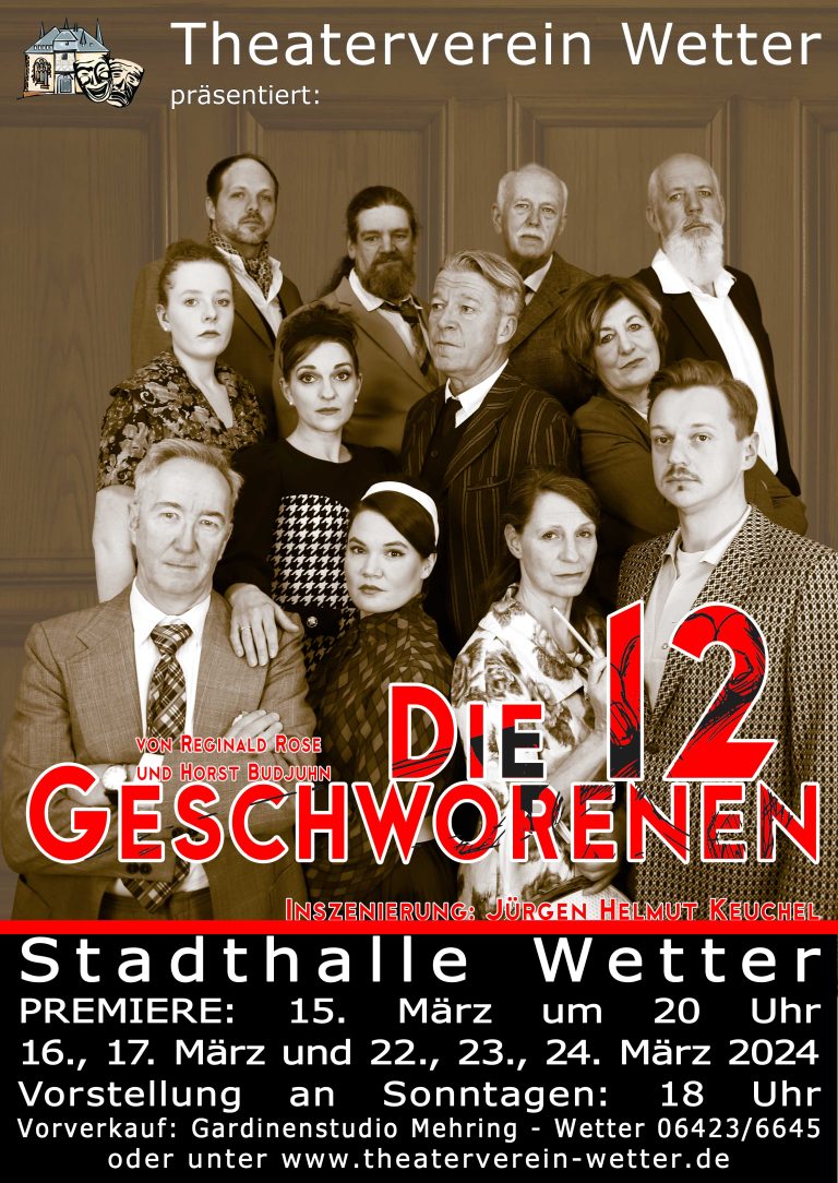 Plakat der Produktion 12 Geschworene