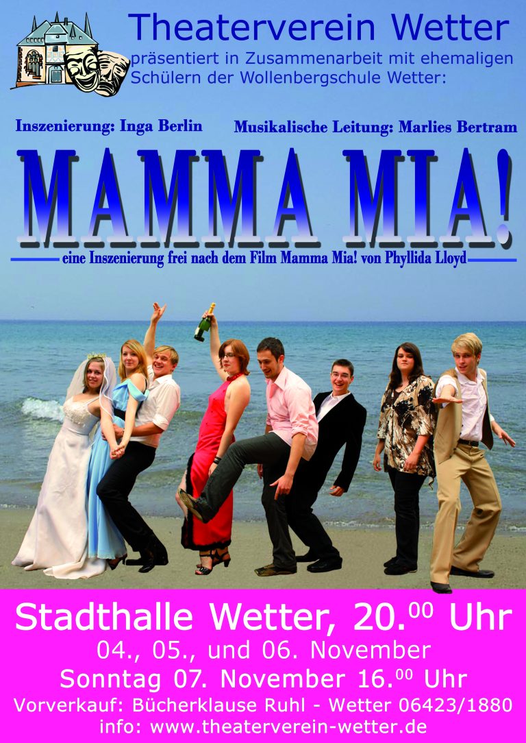 Plakat der Produktion Mamma Mia